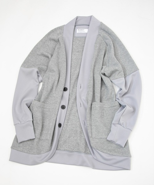 OURET（オーレット）の「ローゲージストレッチカノコ ラウンドカットカーディガン（カーディガン/ボレロ・メンズ・ブラック/グレー・2/3/1）」の7枚目の写真
