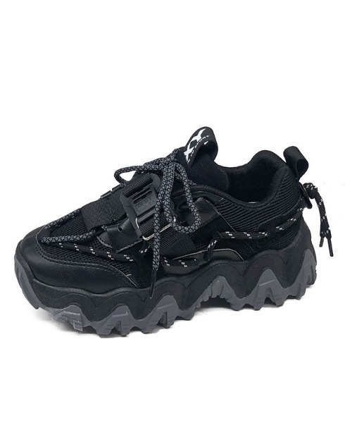 Shoes in Closet(シューズインクローゼット)の「厚底 ボリュームソール ダッドスニーカー 52(スニーカー・レディース・ブラック/ホワイト/グレー・M/LL/L/S)」の9枚目の写真