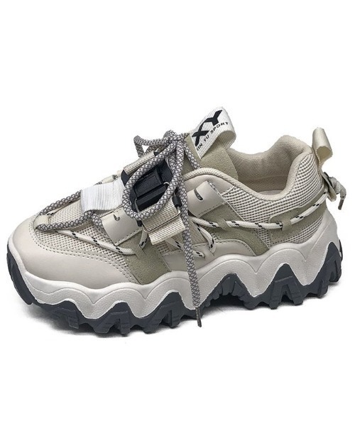 Shoes in Closet(シューズインクローゼット)の「厚底 ボリュームソール ダッドスニーカー 52(スニーカー・レディース・ブラック/ホワイト/グレー・M/LL/L/S)」の11枚目の写真