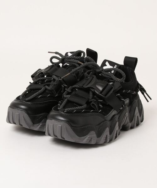 Shoes in Closet(シューズインクローゼット)の「厚底 ボリュームソール ダッドスニーカー 52(スニーカー・レディース・ブラック/ホワイト/グレー・M/LL/L/S)」の20枚目の写真