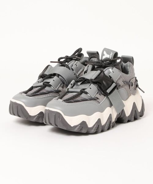 Shoes in Closet(シューズインクローゼット)の「厚底 ボリュームソール ダッドスニーカー 52(スニーカー・レディース・ブラック/ホワイト/グレー・M/LL/L/S)」の21枚目の写真