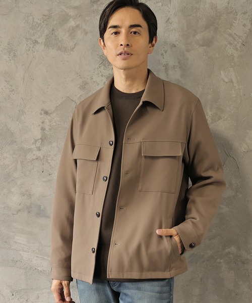 UNION STATION（ユニオンステーション）の「【セットアップ対応】ポリエステルツイルCPOブルゾン（ミリタリージャケット・メンズ・ネイビー/アイボリー/ベージュ系その他・S/M/L）」の3枚目の写真