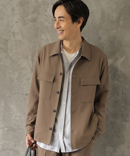 UNION STATION（ユニオンステーション）の「【セットアップ対応】ポリエステルツイルCPOブルゾン（ミリタリージャケット・メンズ・ネイビー/アイボリー/ベージュ系その他・S/M/L）」の18枚目の写真