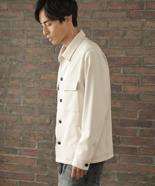 UNION STATION（ユニオンステーション）の「【セットアップ対応】ポリエステルツイルCPOブルゾン（ミリタリージャケット・メンズ・ネイビー/アイボリー/ベージュ系その他・S/M/L）」の17枚目の写真