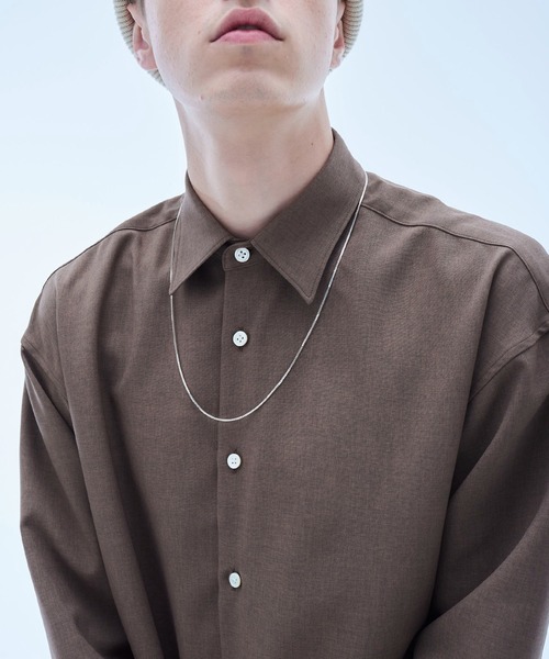 UNITED TOKYO(ユナイテッドトウキョウ)の「ボイルロングスリーブシャツ(シャツ/ブラウス・メンズ・グレイッシュベージュ/ブラウン/ブラック/アイボリー/オレンジ/ピンク/ダークブラウン・5/2/1/3)」の13枚目の写真