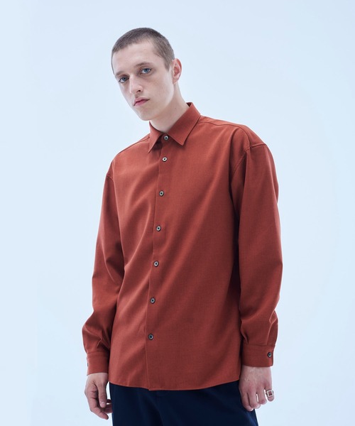 UNITED TOKYO(ユナイテッドトウキョウ)の「ボイルロングスリーブシャツ(シャツ/ブラウス・メンズ・グレイッシュベージュ/ブラウン/ブラック/アイボリー/オレンジ/ピンク/ダークブラウン・5/2/1/3)」の17枚目の写真