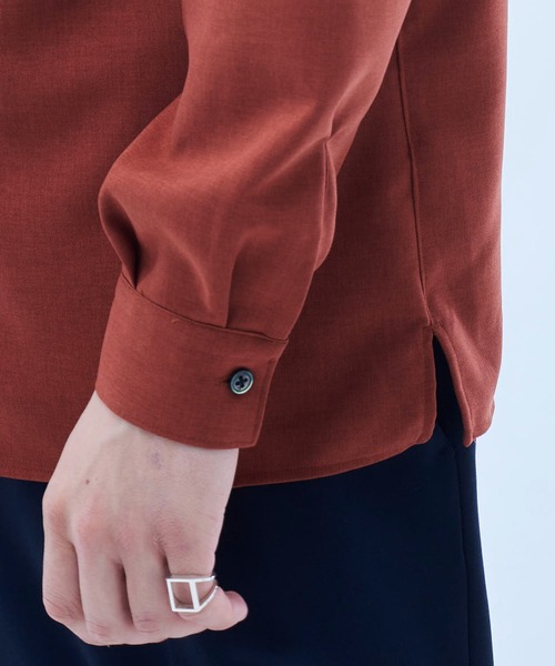 UNITED TOKYO(ユナイテッドトウキョウ)の「ボイルロングスリーブシャツ(シャツ/ブラウス・メンズ・グレイッシュベージュ/ブラウン/ブラック/アイボリー/オレンジ/ピンク/ダークブラウン・5/2/1/3)」の21枚目の写真