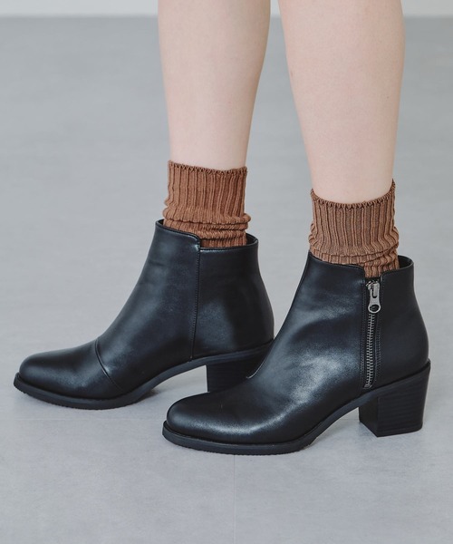 ORiental TRaffic（オリエンタルトラフィック）の「サイドジップショートブーツ/11402（ブーツ・レディース・ブラック/ベージュ/ブラウン・LL/3L/SS/S/M/L）」の17枚目の写真