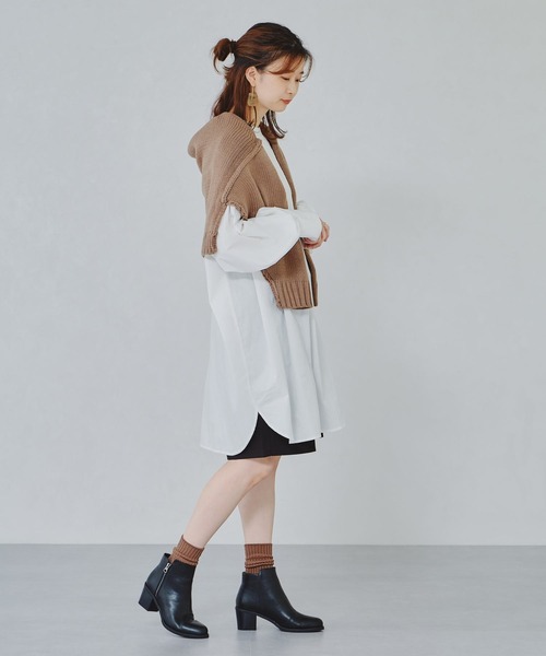 ORiental TRaffic（オリエンタルトラフィック）の「サイドジップショートブーツ/11402（ブーツ・レディース・ブラック/ベージュ/ブラウン・LL/3L/SS/S/M/L）」の20枚目の写真