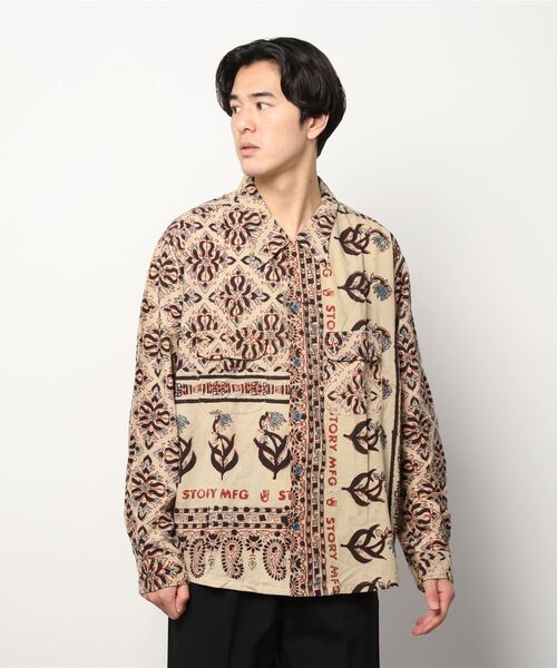 Story mfg.(ストーリーエムエフジー)の「【STORY MFG.】ストーリー・エムエフジー Snack Shirts(シャツ/ブラウス・メンズ・ベージュ系その他/ブラウン系その他・X-LARGE/MEDIUM/X-SMALL)」の2枚目の写真