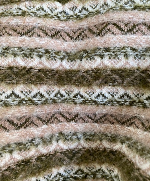 nemne store(ネンネストア)の「秋の香りとジャガードショートニットベスト(ベスト・レディース・カーキ/アイボリー/オフホワイト・フリー)」の9枚目の写真