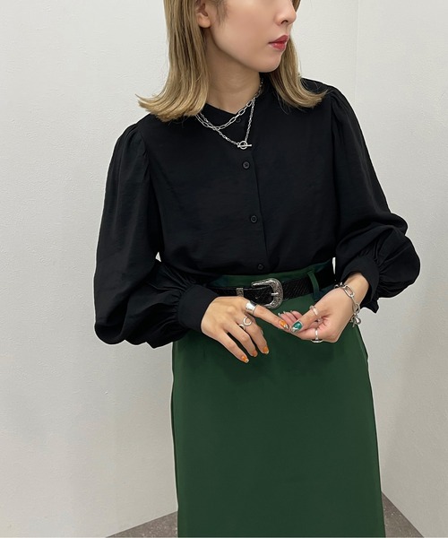 apres jour mignon（アプレジュールミニョン）の「袖ボリュームシャツ【ZOZOTOWN限定アイテム】（シャツ/ブラウス・レディース・ブラック/ブルー/オフホワイト・X-LARGE/フリー）」の14枚目の写真