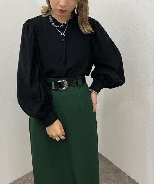 apres jour mignon（アプレジュールミニョン）の「袖ボリュームシャツ【ZOZOTOWN限定アイテム】（シャツ/ブラウス・レディース・ブラック/ブルー/オフホワイト・X-LARGE/フリー）」の15枚目の写真