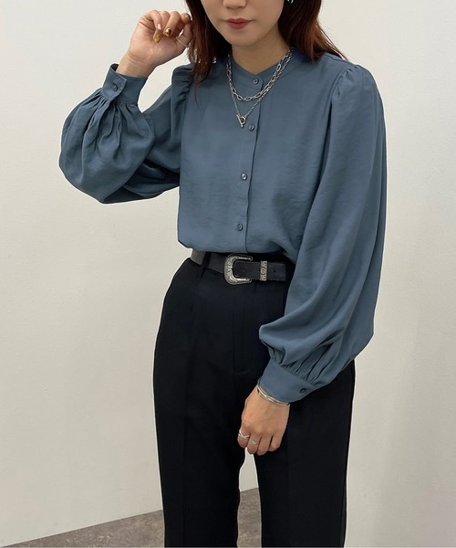 apres jour mignon（アプレジュールミニョン）の「袖ボリュームシャツ【ZOZOTOWN限定アイテム】（シャツ/ブラウス・レディース・ブラック/ブルー/オフホワイト・X-LARGE/フリー）」の22枚目の写真