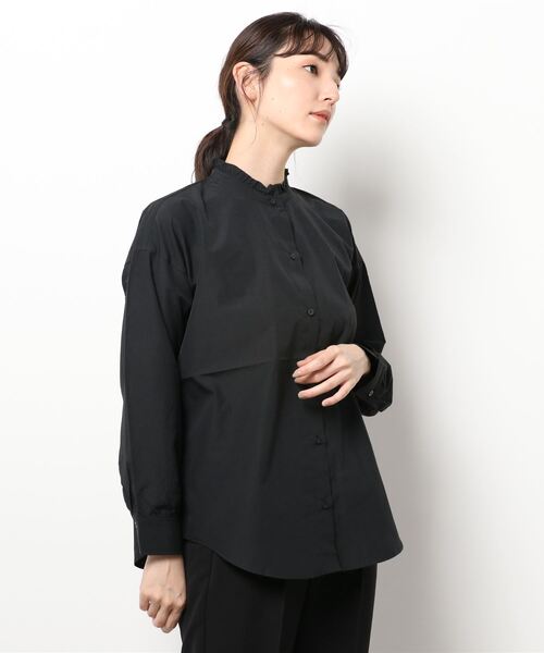 Lugnoncure（ルノンキュール）の「TCブロードフリル衿ブラウス（シャツ/ブラウス・レディース・ブラック/ネイビー/オフホワイト・ﾌﾘ-）」の2枚目の写真