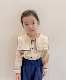 aimoha | 【aimoha-KIDS-】【新作】韓国子供服 かわいいセーラー服風ビッグカラーブラウス(シャツ/ブラウス)