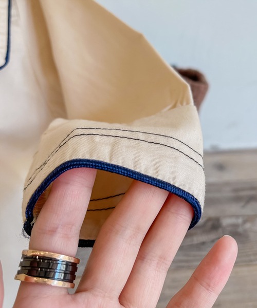 aimoha（アイモハ）の「【aimoha-KIDS-】【新作】子供服 かわいいセーラー服風ビッグカラーブラウス（シャツ/ブラウス・キッズ・ベージュ・80/90/100/110/120/130）」の15枚目の写真