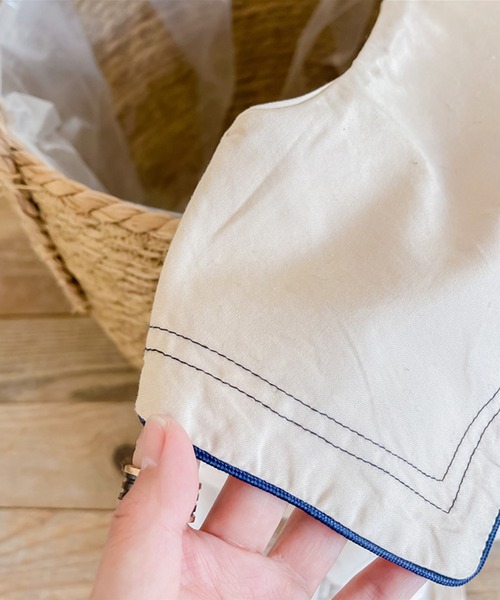 aimoha（アイモハ）の「【aimoha-KIDS-】【新作】子供服 かわいいセーラー服風ビッグカラーブラウス（シャツ/ブラウス・キッズ・ベージュ・80/90/100/110/120/130）」の13枚目の写真