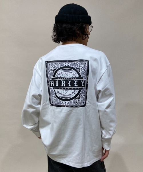Hurley （ハーレー）の「Hurley/ハーレー ルーズシルエット バックプリントロンT MLS2100023（Tシャツ/カットソー・メンズ・ブラック/ホワイト/グリーン・L/M/S）」の2枚目の写真