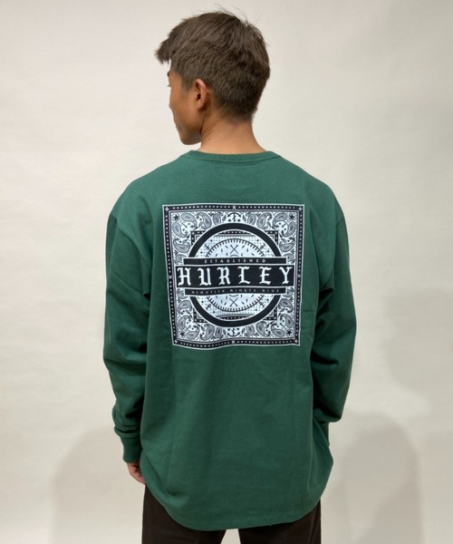 Hurley （ハーレー）の「Hurley/ハーレー ルーズシルエット バックプリントロンT MLS2100023（Tシャツ/カットソー・メンズ・ブラック/ホワイト/グリーン・L/M/S）」の3枚目の写真
