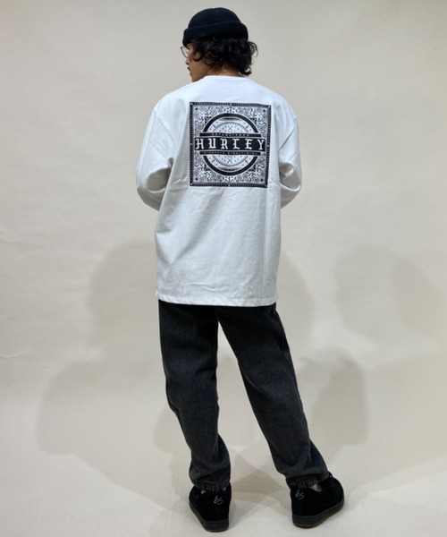 Hurley （ハーレー）の「Hurley/ハーレー ルーズシルエット バックプリントロンT MLS2100023（Tシャツ/カットソー・メンズ・ブラック/ホワイト/グリーン・L/M/S）」の18枚目の写真