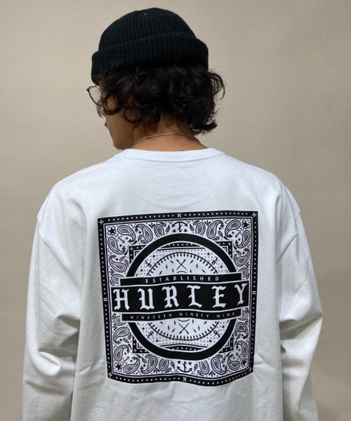 Hurley （ハーレー）の「Hurley/ハーレー ルーズシルエット バックプリントロンT MLS2100023（Tシャツ/カットソー・メンズ・ブラック/ホワイト/グリーン・L/M/S）」の16枚目の写真