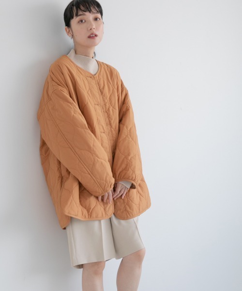 LOWRYS FARM（ローリーズファーム）の「キルティングブルゾン　959061（ブルゾン・レディース・ブラック/オレンジ/グリーン/アイボリー・FREE）」の4枚目の写真