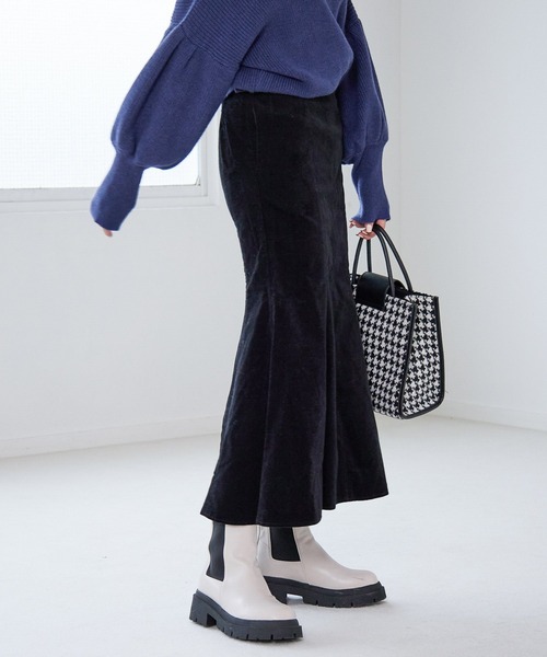 Heather（ヘザー）の「コールマーメイドロングスカート　237975（スカート・レディース・アイボリー/ブラック/グリーン・M/S）」の3枚目の写真