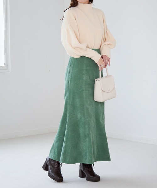 Heather（ヘザー）の「コールマーメイドロングスカート　237975（スカート・レディース・アイボリー/ブラック/グリーン・M/S）」の21枚目の写真