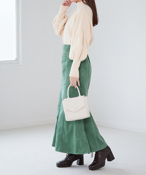 Heather（ヘザー）の「コールマーメイドロングスカート　237975（スカート・レディース・アイボリー/ブラック/グリーン・M/S）」の22枚目の写真