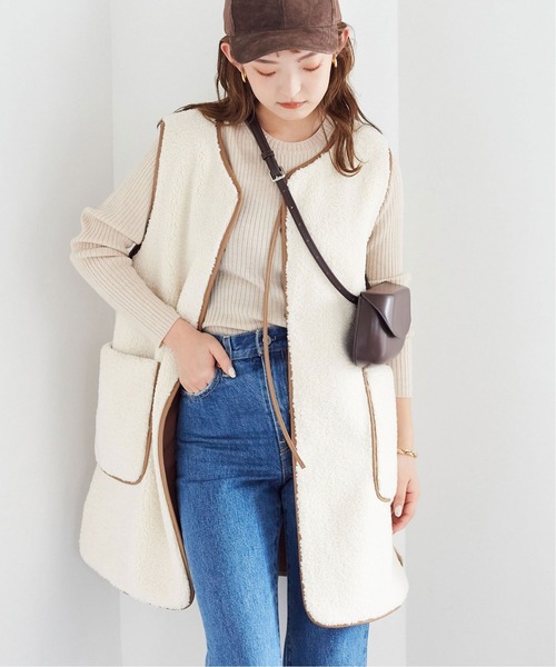 SLOBE IENA(スローブイエナ)の「ウォッシャブルクルーネックプルオーバー【手洗い可能】◆(ニット/セーター・レディース・チャコールグレー/ベージュ/サックスブルー・FREE)」の15枚目の写真