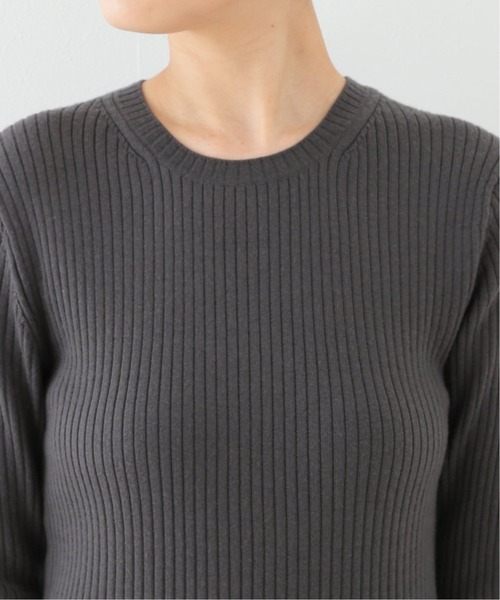 SLOBE IENA(スローブイエナ)の「ウォッシャブルクルーネックプルオーバー【手洗い可能】◆(ニット/セーター・レディース・チャコールグレー/ベージュ/サックスブルー・FREE)」の12枚目の写真