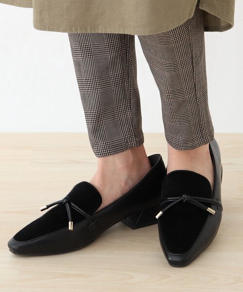 DRESKIP(ドレスキップ)の「◆フェイクハラコローファー(パンプス・レディース・ブラック/ベージュ・35/45/55)」の4枚目の写真