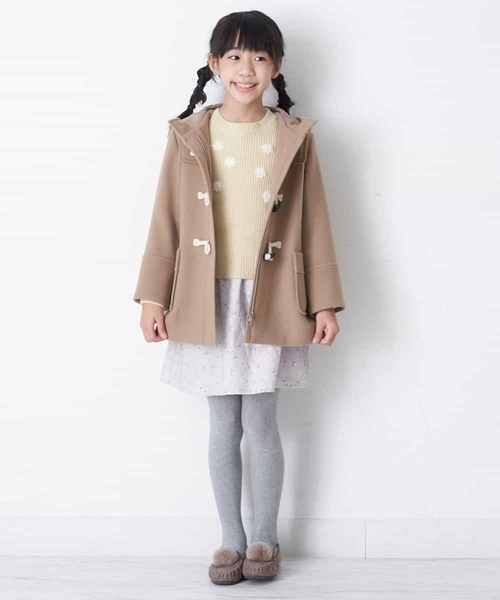 a.v.v（アーヴェヴェ）の「[100-130]【洗濯機で洗える】ライトフェイクウールダッフルコート（ダッフルコート・キッズ・ベージュ/ネイビー/レッド/ブルー・100/110/120/130）」の16枚目の写真