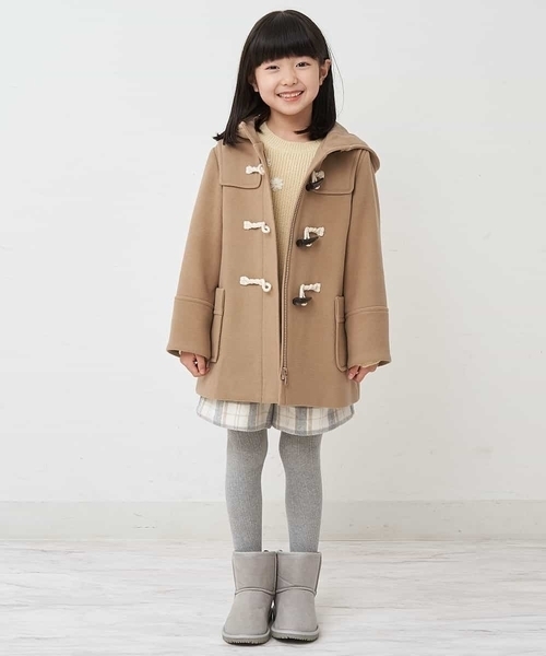 a.v.v（アーヴェヴェ）の「[100-130]【洗濯機で洗える】ライトフェイクウールダッフルコート（ダッフルコート・キッズ・ベージュ/ネイビー/レッド/ブルー・100/110/120/130）」の21枚目の写真