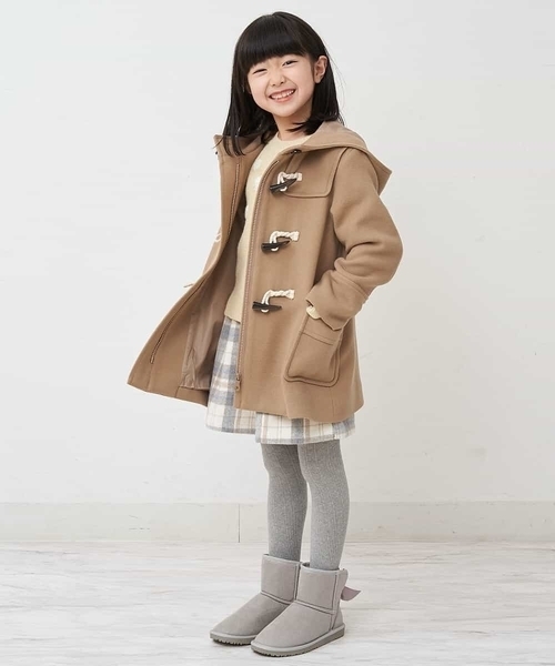 a.v.v（アーヴェヴェ）の「[100-130]【洗濯機で洗える】ライトフェイクウールダッフルコート（ダッフルコート・キッズ・ベージュ/ネイビー/レッド/ブルー・100/110/120/130）」の22枚目の写真