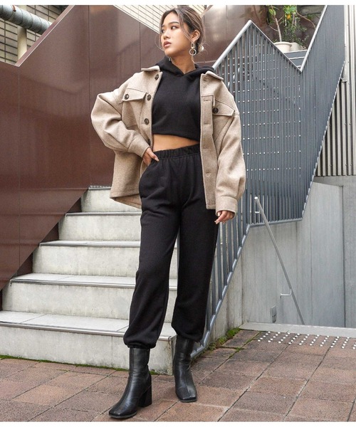 ANAP（アナップ）の「フェイクウールジャケット（カバーオール・レディース・ベージュ/モカ・FREE）」の8枚目の写真