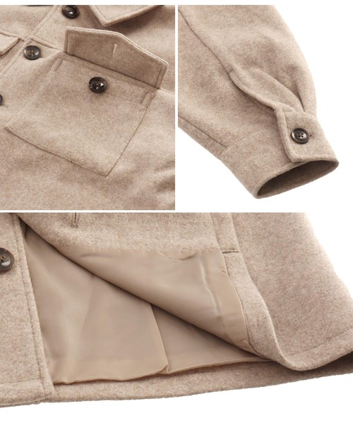 ANAP（アナップ）の「フェイクウールジャケット（カバーオール・レディース・ベージュ/モカ・FREE）」の14枚目の写真