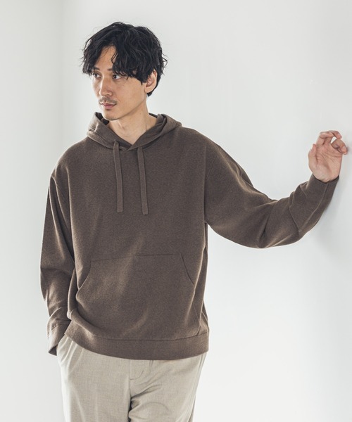 GLOBAL WORK(グローバルワーク)の「ヤミツキニットパーカー/952821(パーカー・メンズ・チャコールグレー/ネイビー/オフホワイト/ブルー系その他4/イエロー系その他3/ブラウン系その他6/サックスブルー系・MEDIUM/LARGE/X-LARGE/SMALL)」の4枚目の写真