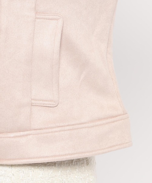 MISCH MASCH（ミッシュマッシュ）の「スエードボンディングジャケット（ライダースジャケット・レディース・ベージュ/ピンク系その他/グレー・MEDIUM）」の12枚目の写真