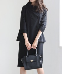 DRESS LAB（ドレスラボ）の「【セレモニー/ママスーツ/セットアップ】スタンドカラージャケット＆スカート2点セット（スーツセット）」