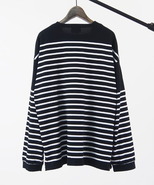 EGO TRIPPING(エゴトリッピング)の「mlt3655- BASQUE FAT TEE カットソー(Tシャツ/カットソー・メンズ・ホワイト×ブラック/ブラック×ホワイト/ブラウン系その他/ベージュ系その他・48/46)」の13枚目の写真