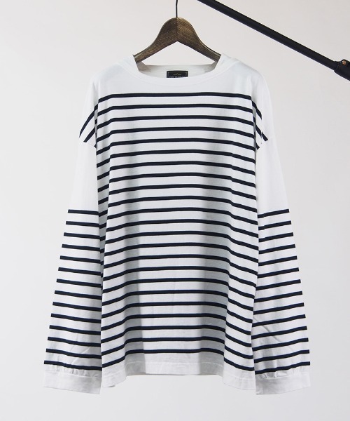 EGO TRIPPING(エゴトリッピング)の「mlt3655- BASQUE FAT TEE カットソー(Tシャツ/カットソー・メンズ・ホワイト×ブラック/ブラック×ホワイト/ブラウン系その他/ベージュ系その他・48/46)」の20枚目の写真