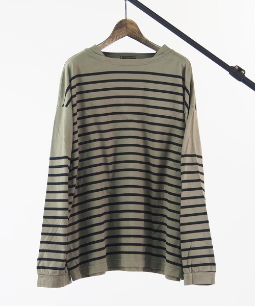 EGO TRIPPING(エゴトリッピング)の「mlt3655- BASQUE FAT TEE カットソー(Tシャツ/カットソー・メンズ・ホワイト×ブラック/ブラック×ホワイト/ブラウン系その他/ベージュ系その他・48/46)」の10枚目の写真