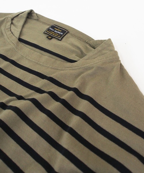 EGO TRIPPING(エゴトリッピング)の「mlt3655- BASQUE FAT TEE カットソー(Tシャツ/カットソー・メンズ・ホワイト×ブラック/ブラック×ホワイト/ブラウン系その他/ベージュ系その他・48/46)」の17枚目の写真