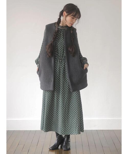 ELENCARE DUE(エレンカーレデュエ)の「・ELENCARE DUE キカガクptハイネックワンピ*(ワンピース・レディース・ブラック/ブラウン/グリーン・FREE)」の6枚目の写真