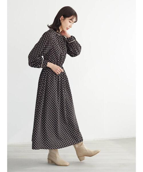 ELENCARE DUE(エレンカーレデュエ)の「・ELENCARE DUE キカガクptハイネックワンピ*(ワンピース・レディース・ブラック/ブラウン/グリーン・FREE)」の15枚目の写真