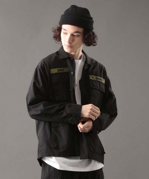 AVIREX(アヴィレックス)の「【MILITARY GARMENTS】バギー フィット B.D.U. ジャケット / BAGGY FIT B.D.U. JACKET / アヴィレックス / AVIREX(ミリタリージャケット・メンズ・ブラック/ベージュ/オリーブ・1/2/3)」の2枚目の写真