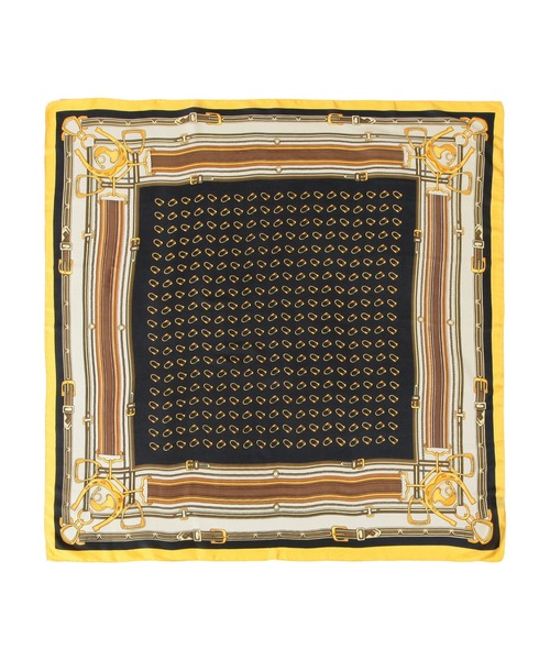 Julia Boutique（ジュリアブティック）の「90×90cmサイズ・ヴィンテージ風サテン生地スカーフ/100013（バンダナ/スカーフ・レディース・A/B/C/D/E/F/G/H/I/J/K/L/M/N/O/P/Q/R/S/T/U・ONE）」の2枚目の写真