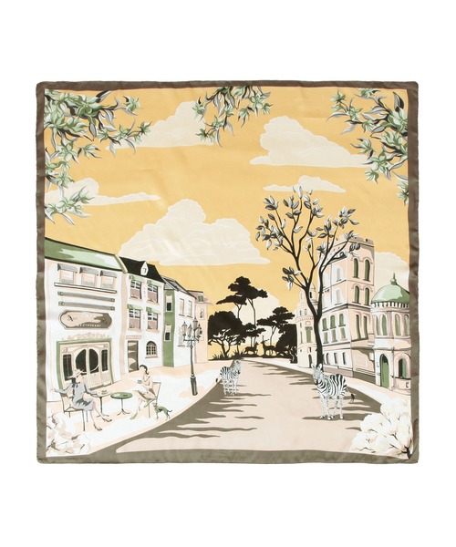 Julia Boutique（ジュリアブティック）の「90×90cmサイズ・ヴィンテージ風サテン生地スカーフ/100013（バンダナ/スカーフ・レディース・A/B/C/D/E/F/G/H/I/J/K/L/M/N/O/P/Q/R/S/T/U・ONE）」の7枚目の写真